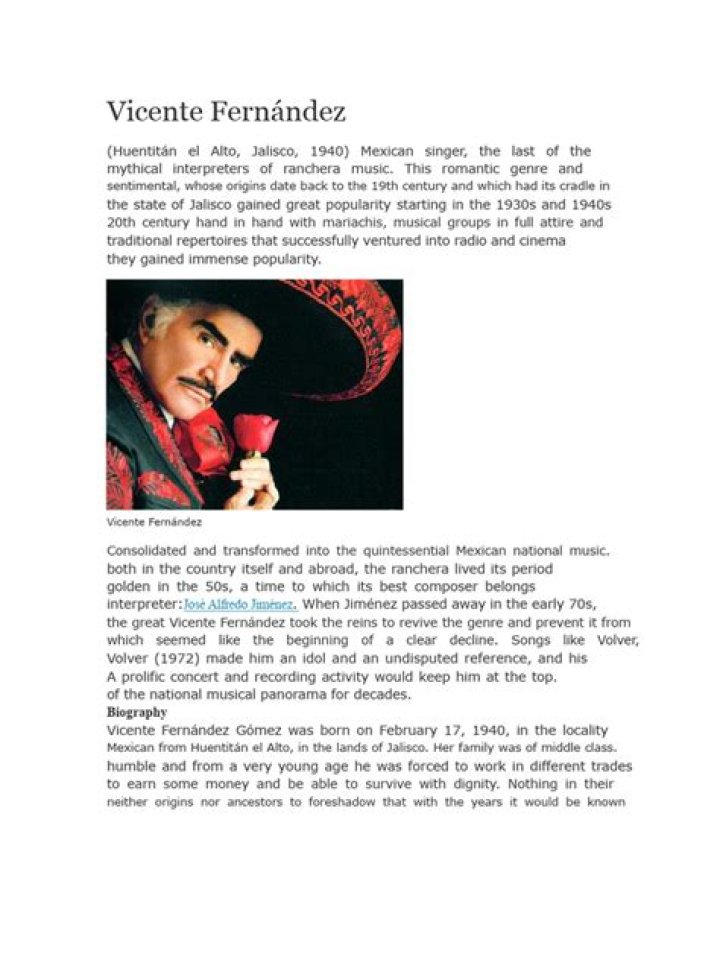 The Legendary Life And Legacy Of Vicente Fernandez: A Comprehensive Biography