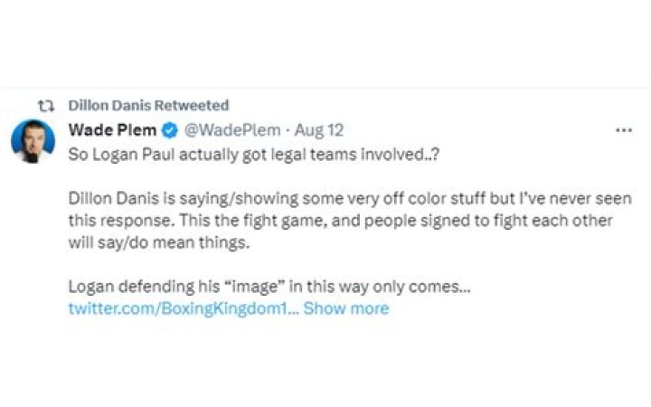 Dillon Danis's Insensitive Tweet About Logan Paul's Wife Sparks Controversy