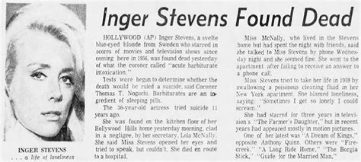 The Tragic Demise Of Inger Stevens: Uncovering The Cause Of Death