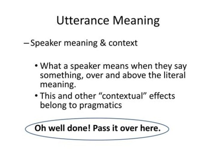 The Comprehensive Guide To Utterance Meaning