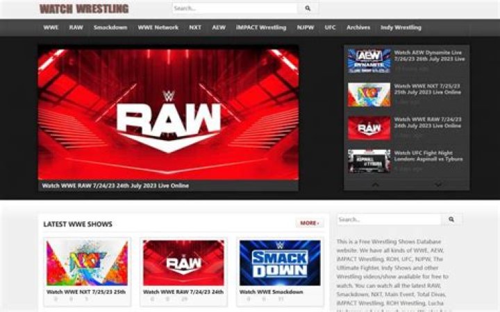 Watch Live Wrestling Matches Online Today - Stream Instantly